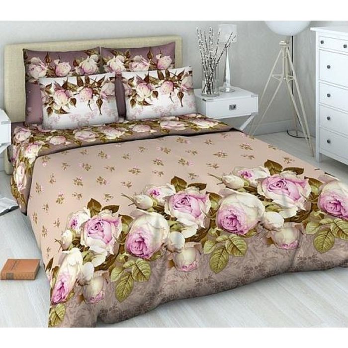 Постельное бельё евро Василиса «Фарнцузский аромат», 215х200см, 200х220см, 70х70см - 2 шт