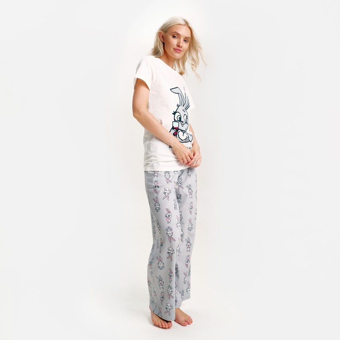 

Пижама новогодняя женская (футболка и брюки) KAFTAN «Зайчик», размер 40-42