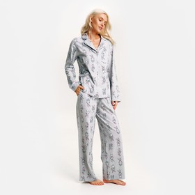 Пижама новогодняя женская (рубашка и брюки) KAFTAN «Зайчик», размер 44-46