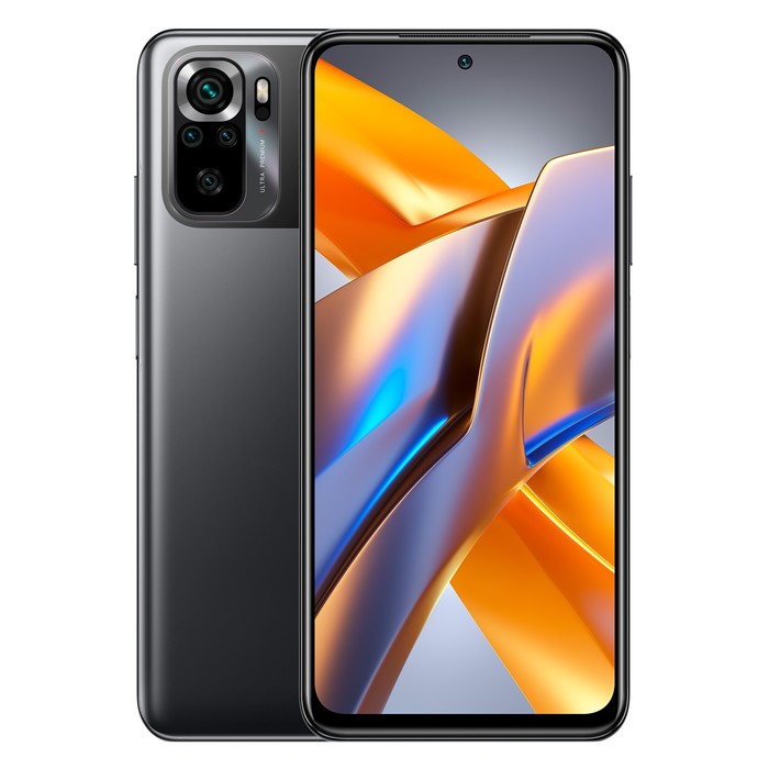 Смартфон Xiaomi POCO M5S NFC RU, 6.43'', Amoled, 4 Гб, 128 Гб, 64 Мп, 13 Мп, 5000 мАч, серый