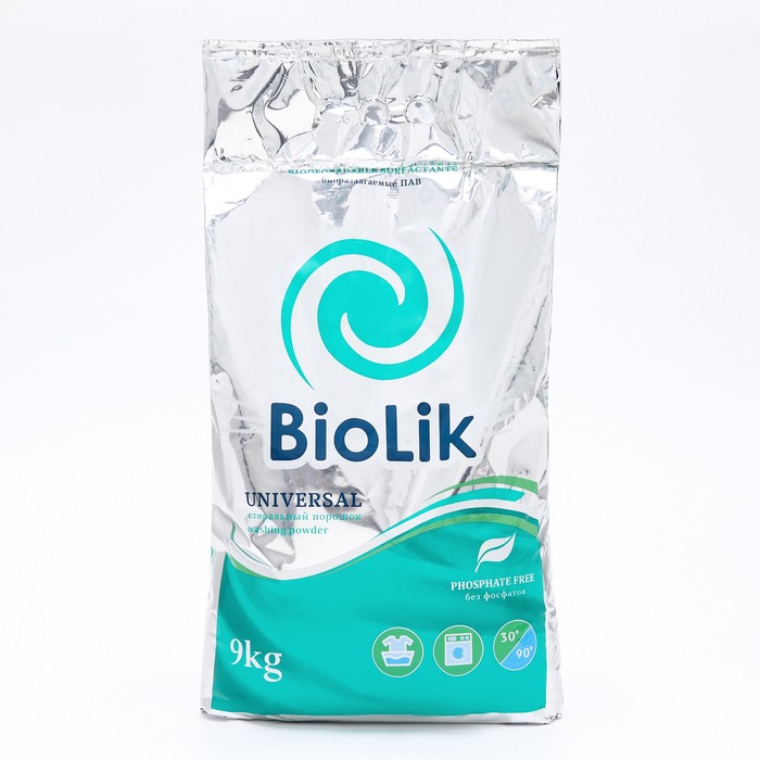 фото Стиральный порошок biolik универсальный, 9 кг