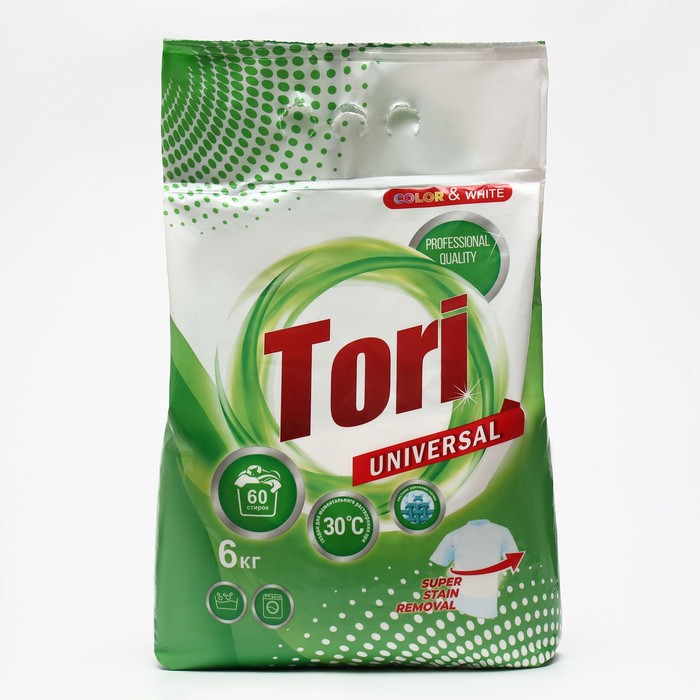 Стиральный порошок Tori 6 кг бытовая химия tori универсальный стиральный порошок для всех видов тканей 3 кг