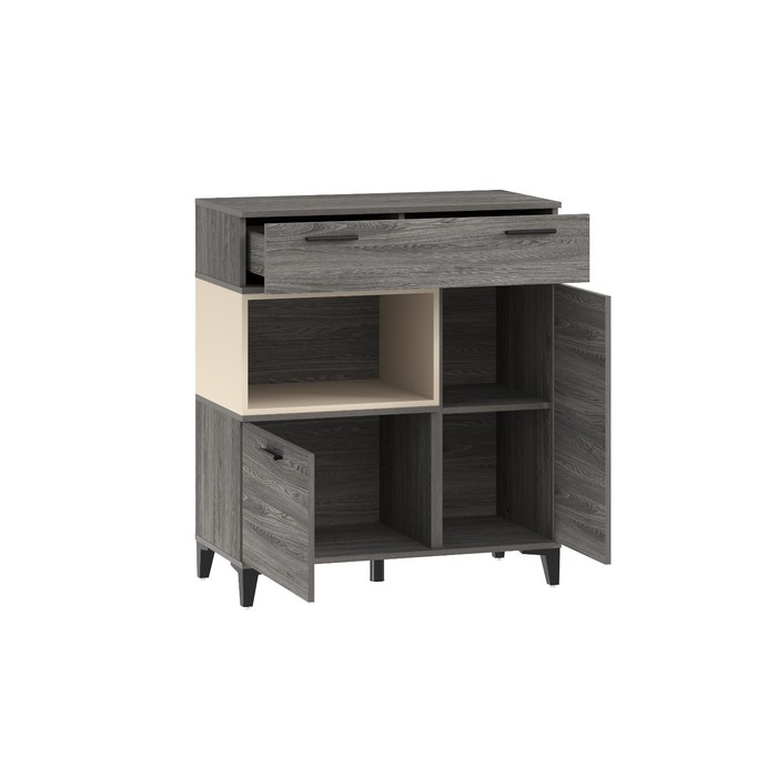 

Тумба Bergen, 902х440х1044, Ясень анкор темный/Капучино