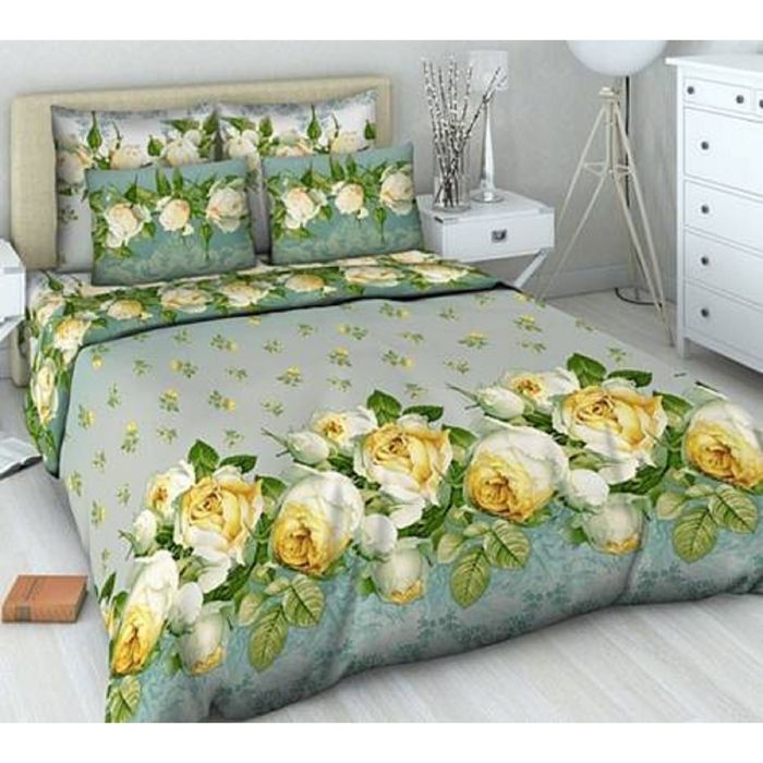 Постельное бельё евро Василиса «Фарнцузский аромат», 215х200см, 200х220см, 70х70см - 2 шт