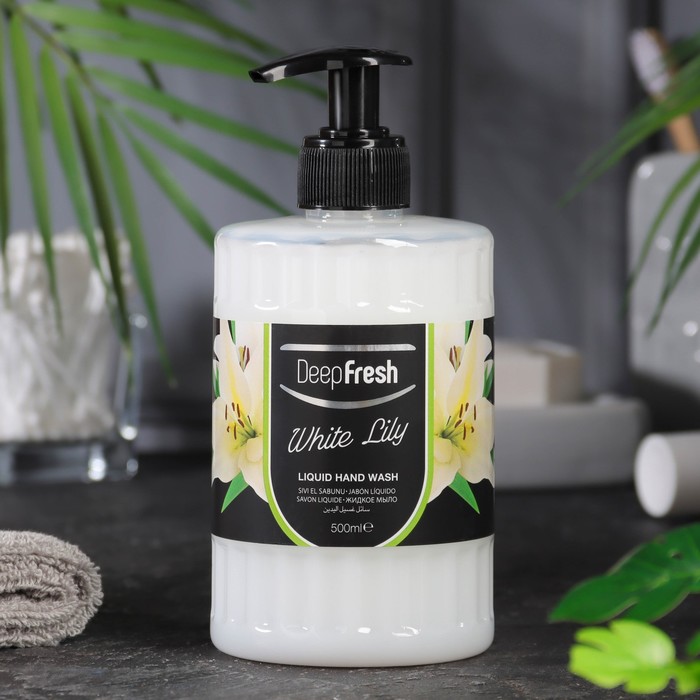 Жидкое мыло для рук Белая лилия, серия Романтика, Deep Fresh, 500 мл цена и фото