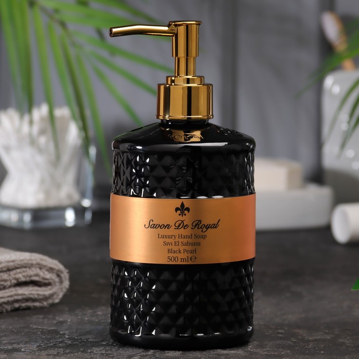 Жидкое парфюмированное мыло для рук Savon De Royal черная жемчужина , 500 мл жидкое парфюмированное мыло для рук savon de royal белая жемчужина 500 мл
