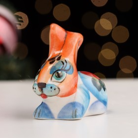 

Сувенир "Кролик Беляк", гжель, цветной, 6,5х6 см