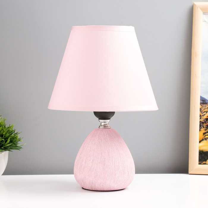 Настольная лампа Эстель Е14 40Вт розовый 17х17х26 см RISALUX
