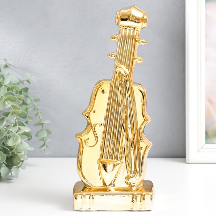 Сувенир керамика Скрипка со смычком золото 30х12х9 см скрипка mirra vb 310 1 2 1 2 в футляре со смычком
