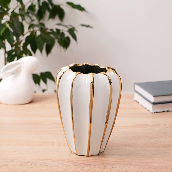 Ваза керамика настольная 2х20 см, d-8,5 см, белый ваза керамика иветт d 6 см 9х19 см белый
