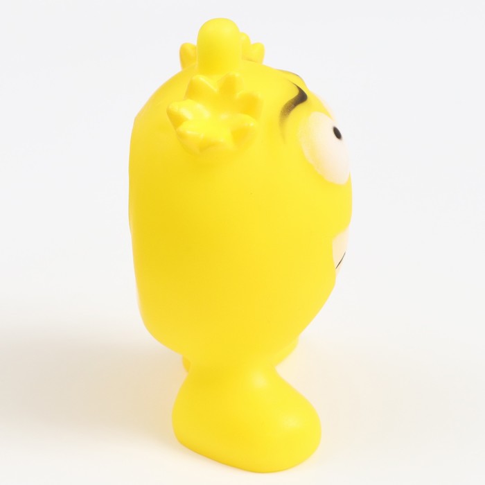 Игрушка пищащая "Яйцемонстр" для собак, 10 см, желтая