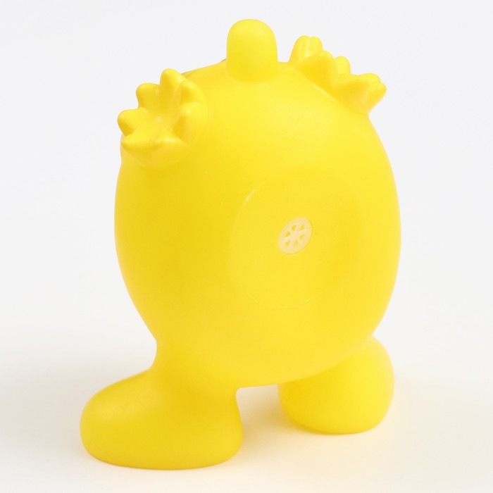 Игрушка пищащая "Яйцемонстр" для собак, 10 см, желтая