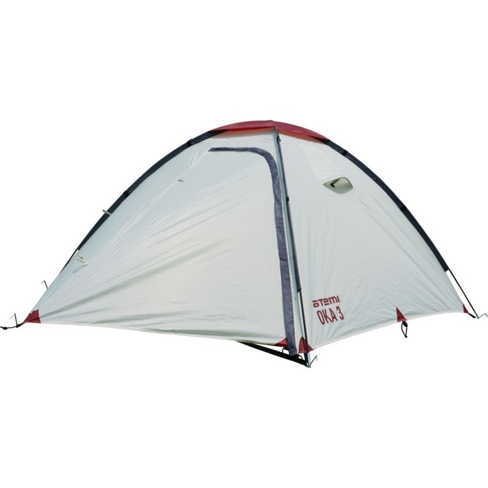 палатка туристическая atemi аtemi oka 2 cx Палатка туристическая Аtemi OKA 3B, 3-местная, цвет серый/красный