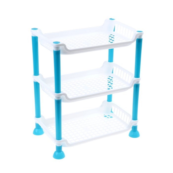 Этажерка 3х-ярусная прямоугольная, цвета МИКС