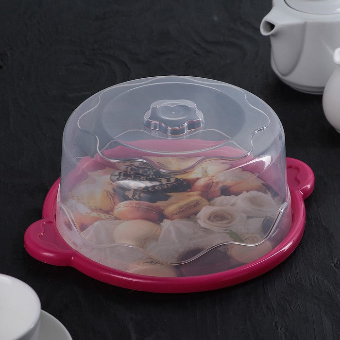 Тортовница 20 см "Десерт", цвет МИКС