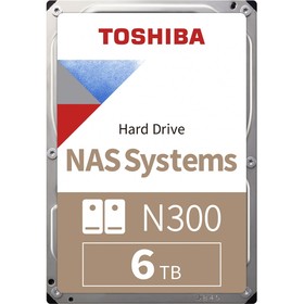

Жесткий диск Toshiba SATA-III, 6Tb, HDWG460UZSVA NAS N300, 7200rpm, 256Mb, 3.5" Bulk