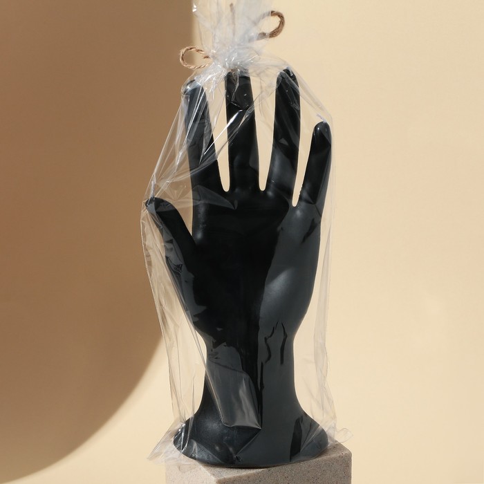 Свеча интерьерная "Женская рука",черная,225*90 мм
