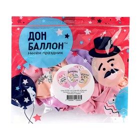 

Шар латексный 12'' "Спасибо за дочку!", пастель, МИКС, 1 ст, 25 шт.