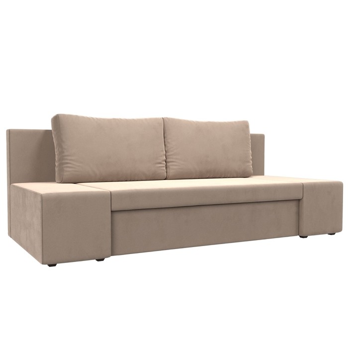 Прямой диван «Сан Марко», еврокнижка, велюр, цвет бежевый прямой диван сан марко рогожка