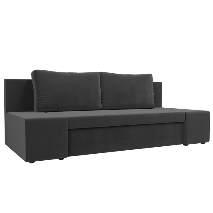 Прямой диван «Сан Марко», еврокнижка, велюр, цвет серый прямой диван сан марко рогожка