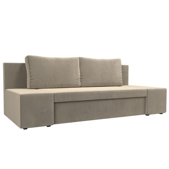 Прямой диван «Сан Марко», еврокнижка, микровельвет, цвет бежевый прямой диван сан марко фиолетовый велюр