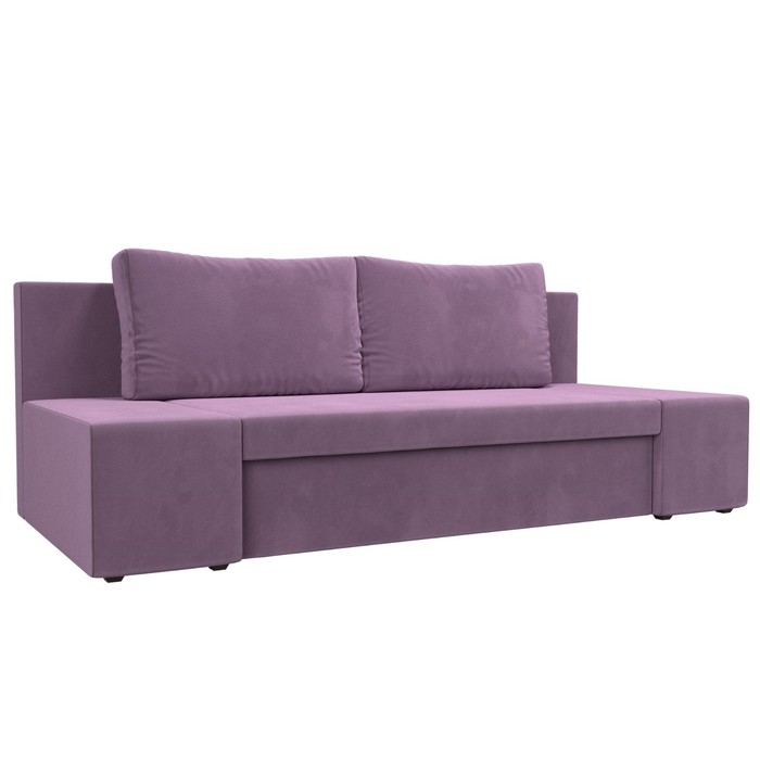 Прямой диван «Сан Марко», еврокнижка, микровельвет, цвет сиреневый