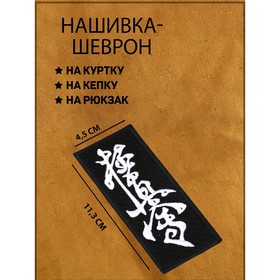 

Нашивка-шеврон "Киокусинкай карате" на термоклее, 11.3 х 4.5 см