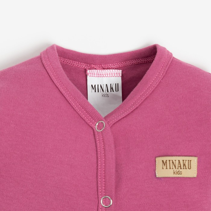 фото Комбинезон детский minaku, цвет малиновый, рост 62-68 см