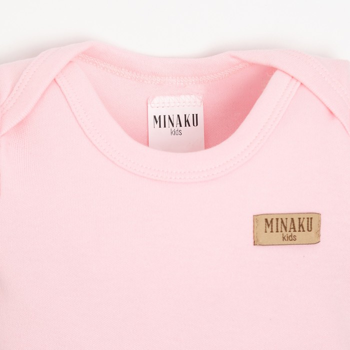 Боди детское MINAKU, цвет розовый, рост 68-74 см