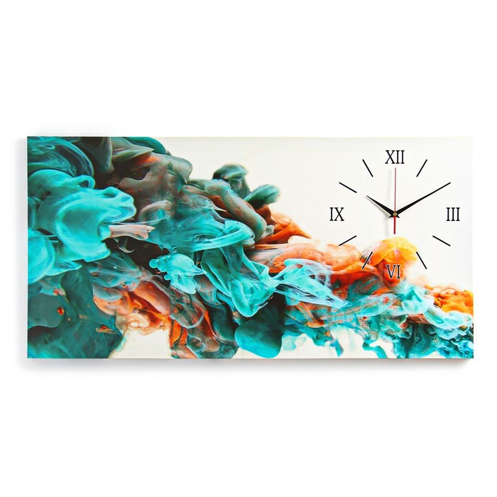 Часы-картина настенные, серия: Интерьер, Дым, 50 х 100 см
