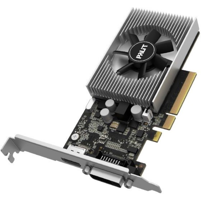 цена Видеокарта Palit PA-GT1030 2GD4, GeForce GT 1030, 2Gb, DDR4, DVI, HDMI, low profile