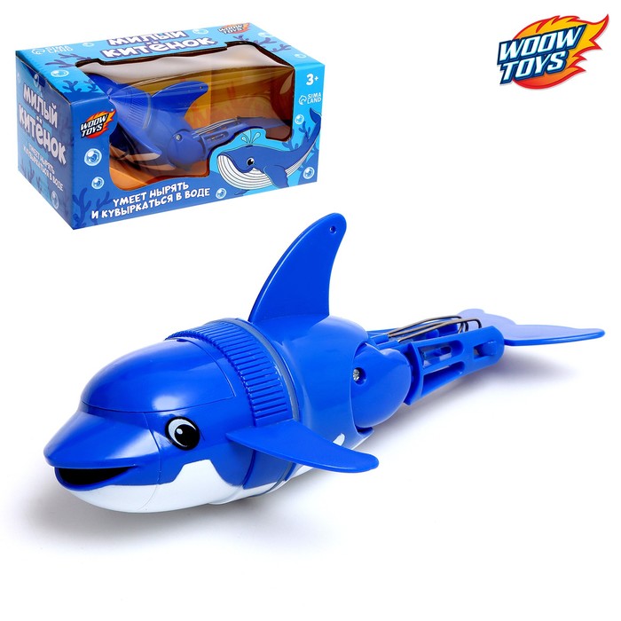 Милый китёнок, плавает в воде, работает от батареек, цвет синий woow toys милый китёнок плавает в воде работает от батареек цвет синий