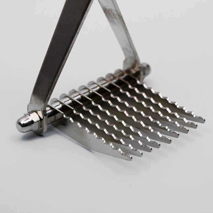 Колтунорез-грабли 9 лезвий, нескользящая резиновая ручка, микс цветов