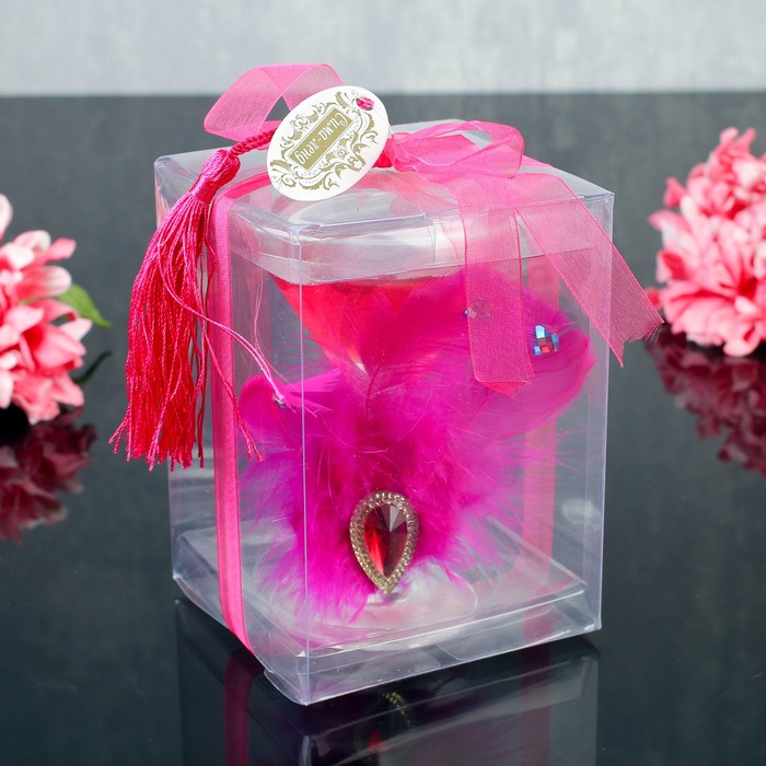 Свеча гелевая "Перо", цвет розовый