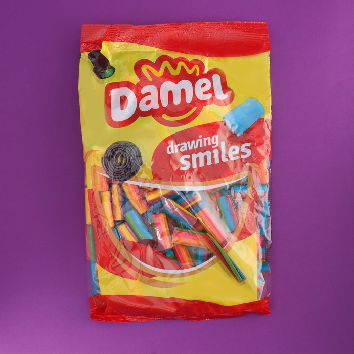Мармелад жевательный DAMEL Мини палочки разноцветные, 1кг мармелад жевательный damel halal пластинки разноцветные 90 г