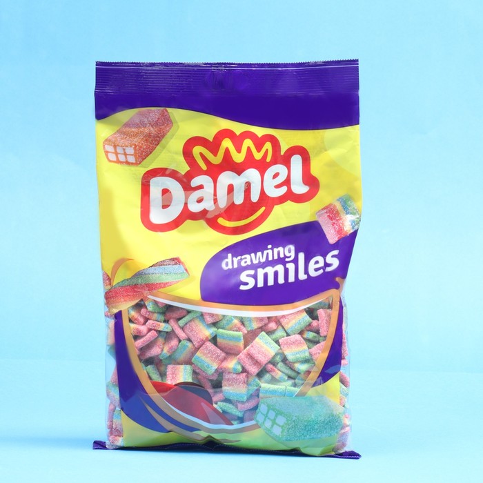 Мармелад жевательный DAMEL Мини пластинки разноцветные, 1кг жевательный мармелад damel shiny mix halal 70 г
