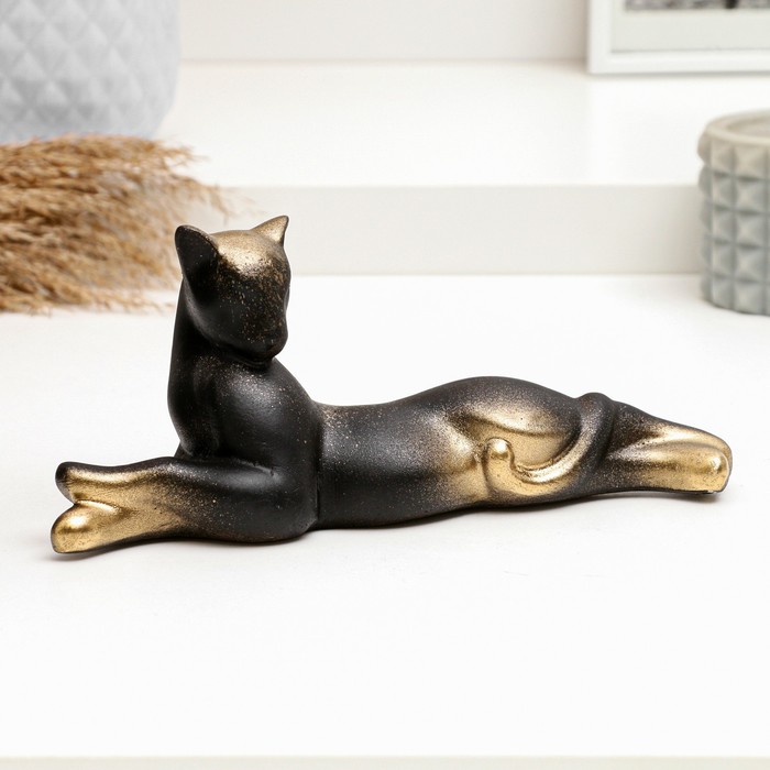 

Фигура "Кот лежит" черный, 8х20см