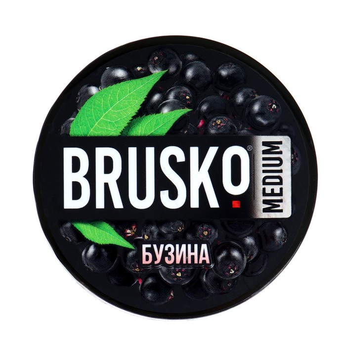 фото Бестабачная никотиновая смесь для кальяна brusko "бузина", 50 г, medium