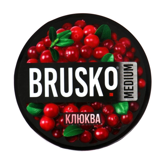 фото Бестабачная никотиновая смесь для кальяна brusko "клюква", 50 г, medium