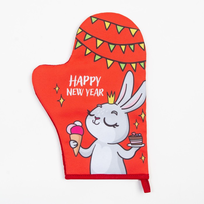 

Варежка-прихватка "Доляна" New Year Party 20х28 см, габардин, 35% х/л, 65% п/э, ватин 250 г/