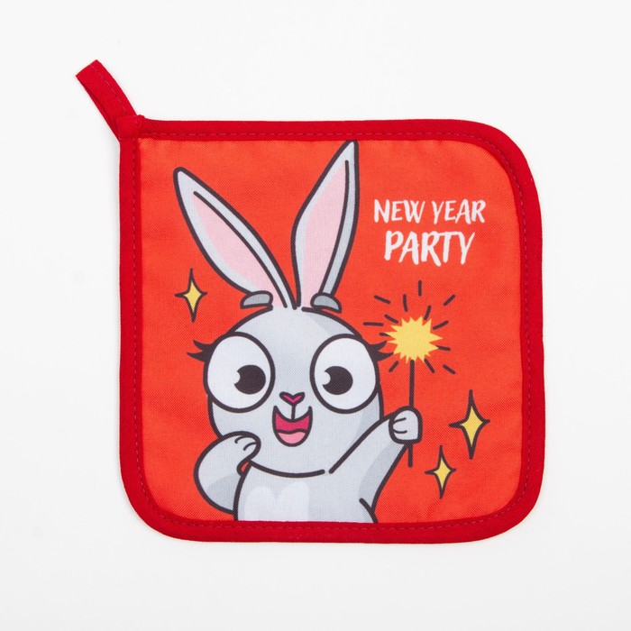 

Прихватка "New Year Party" 17х17 см, 35% х/л, 65% п/э, ватин 250 г/м2