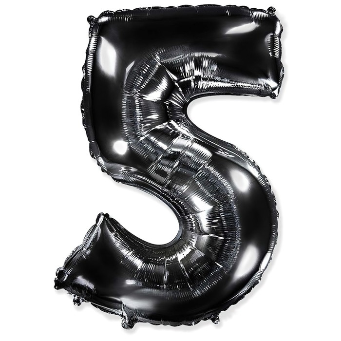 

Шар фольгированный 40 «Цифра 5», чёрный, Black