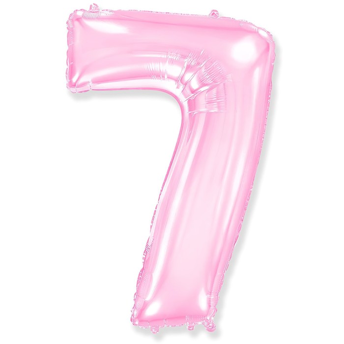 

Шар фольгированный 40 «Цифра 7», розовый, Pink