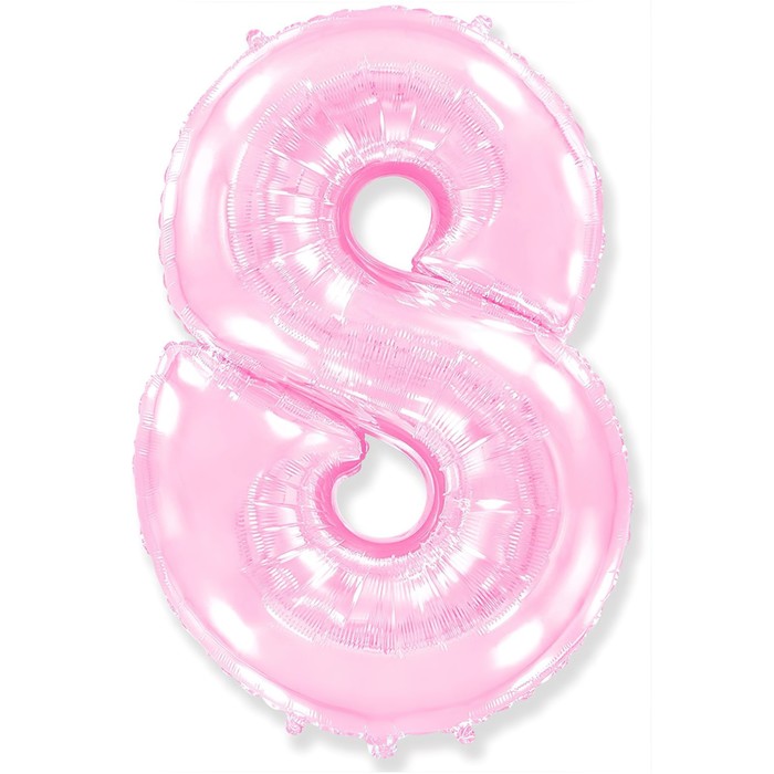 

Шар фольгированный 40 «Цифра 8», розовый, Pink