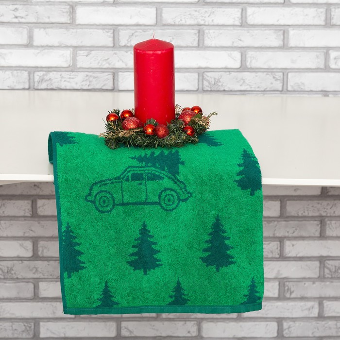 фото Полотенце махровое forest spruce , размер 50х90см, цвет зелёный, 360гр/м, 100% хлопок дм-люкс