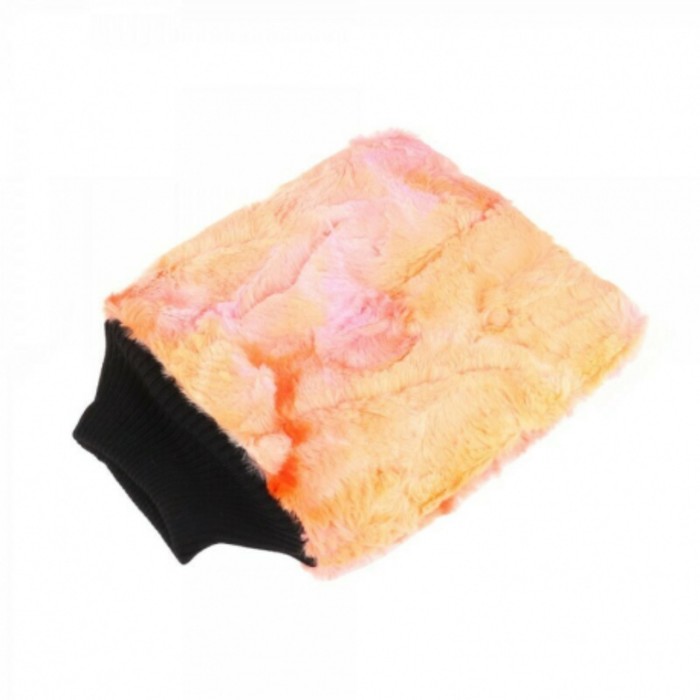 фото Плюшевая рукавица для мойки purestar color-pop wash mitt, 20х25 см, оранжевая