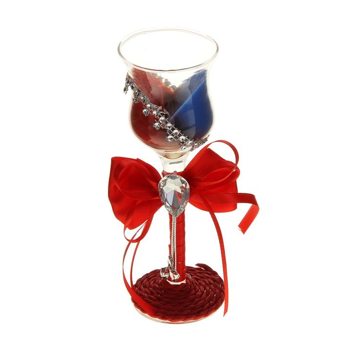 Свеча восковая "Наслаждение", цвет сине-красный