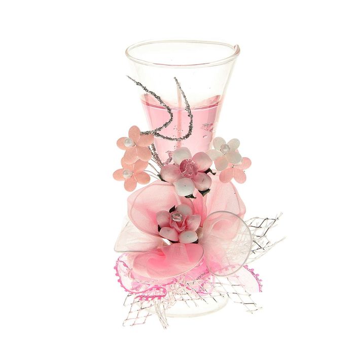 Свеча гелевая "Очарование", цвет розовый