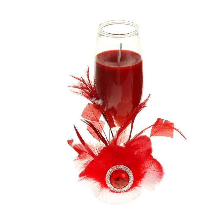 Свеча восковая "Царица", цвет красный