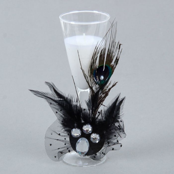 Свеча восковая "Перо счастья", цвет белый